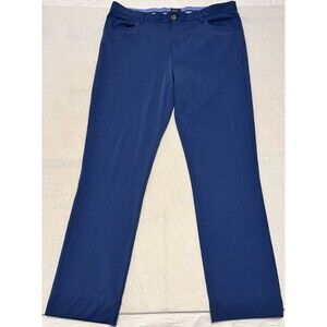 Johnnie-O Natural Performance Pants 36x34 Navy Blue Athleisure Golf Stretch